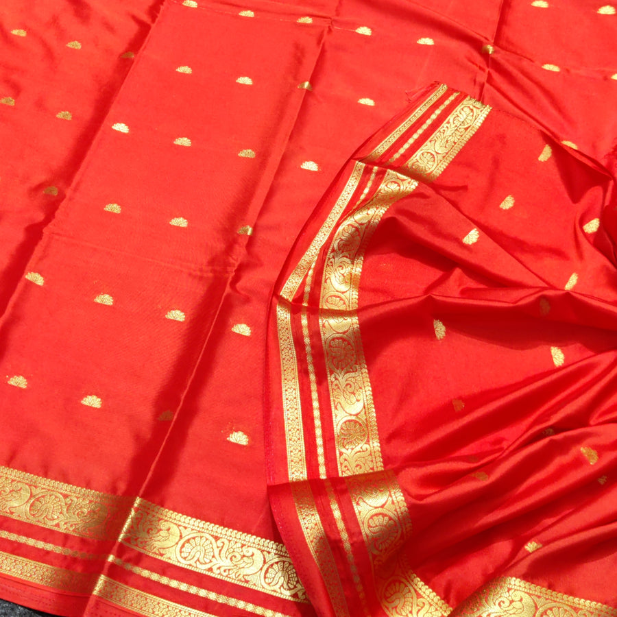 Mysore crepe semi silk saree - M09