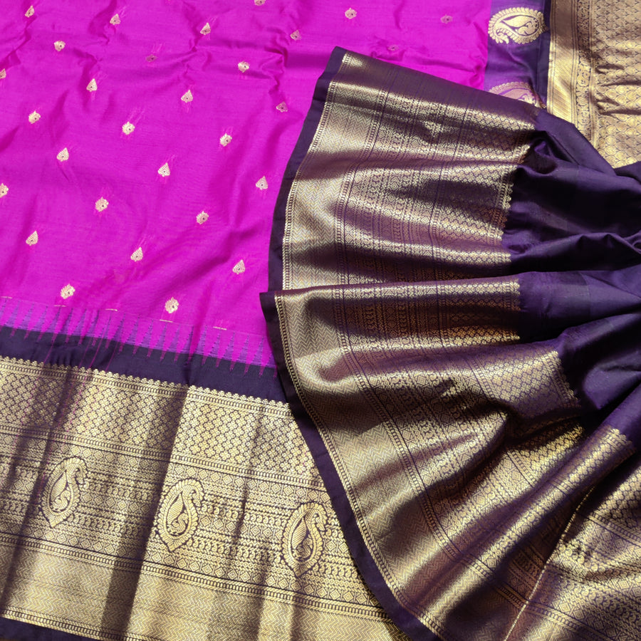 Gadwal Semi Silk Saree - GSM36