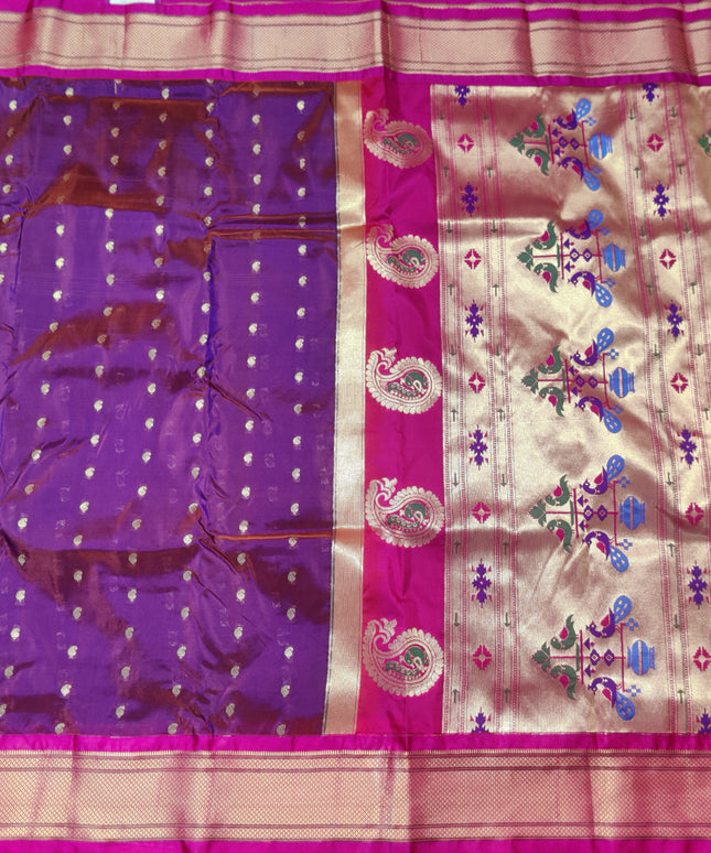 Gadwal Paithani Soft Silk Saree with work blouse- GSM10