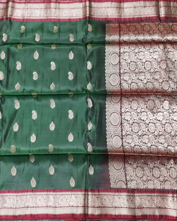 Kanchi pattu small border sarees - KMP153 alternate view
