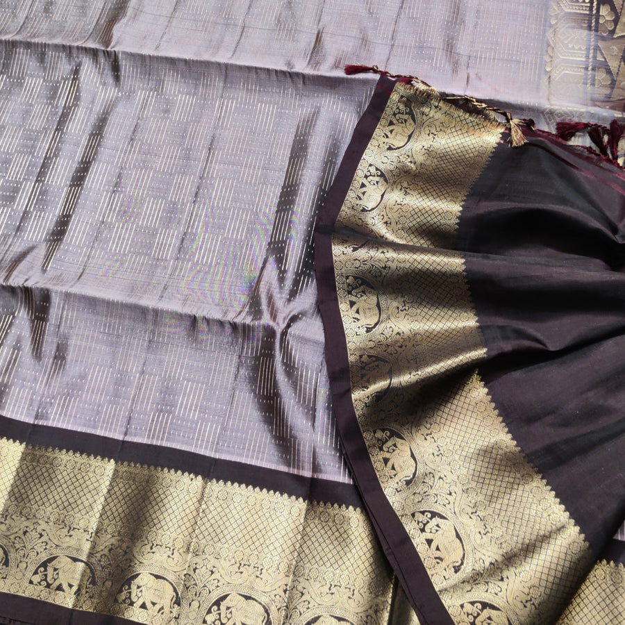 Meenakari kanchi lightweight pattu Saree - KMP121