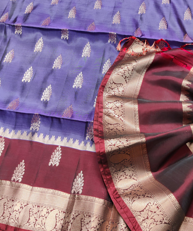 Lightweight pattu Scurt Border Saree - LWP96