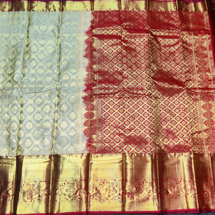 Kanchi pattu half fine bridal wear saree HF35