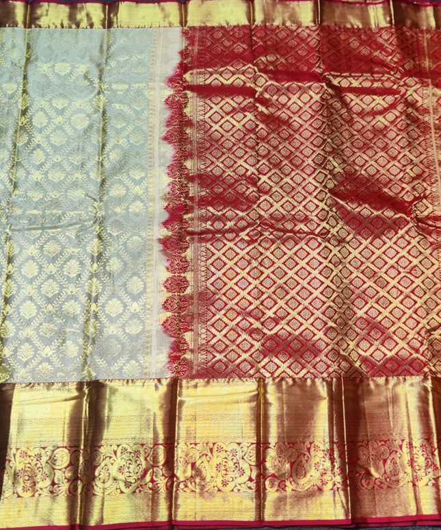 Kanchi pattu half fine bridal wear saree HF35