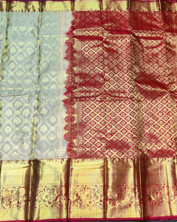Kanchi pattu half fine bridal wear saree HF35 alternate view
