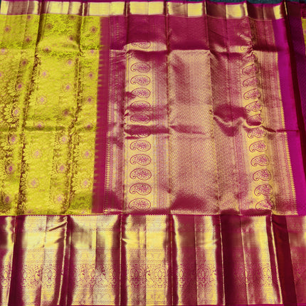 Kanchi Meenakari Brocade Pure handloom Silk Saree - KMP1995