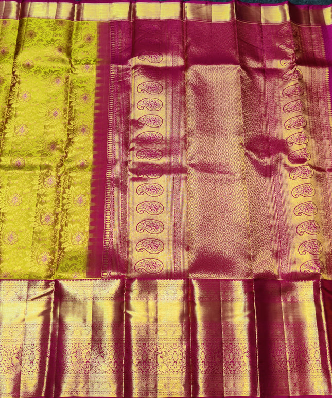 Kanchi Meenakari Brocade Pure handloom Silk Saree - KMP1995