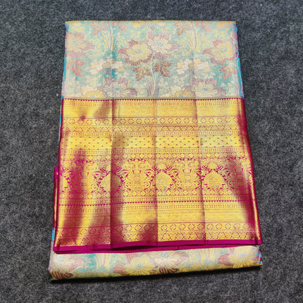 Kanchi Meenakari Brocade Pure handloom Silk Saree - KMP1797