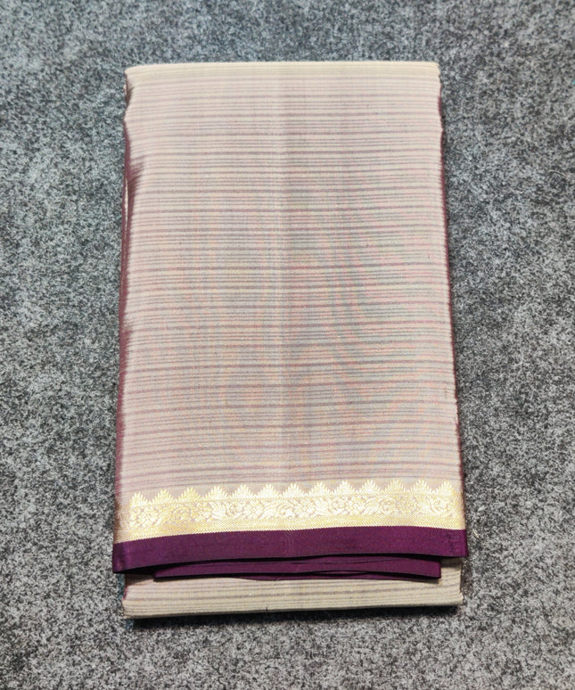 Kanchi pattu small border saree - KMP3014