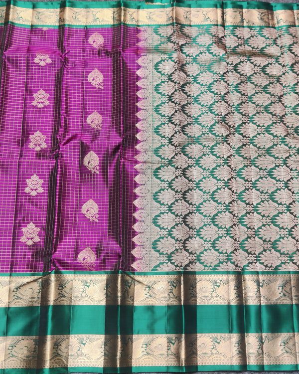 Kanchi Vintage Gap border pattu - KMP345 alternate view
