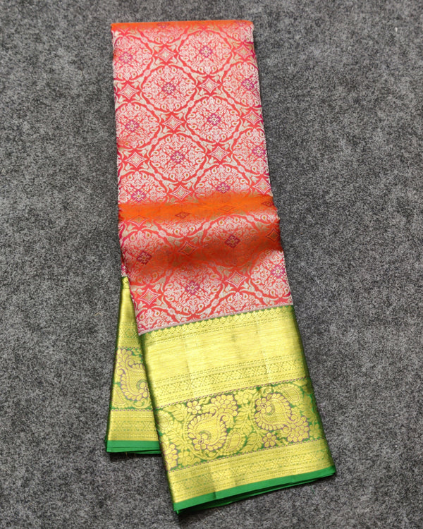 Kanchi Meenakari Brocade Pure handloom Silk Saree - KMP3204