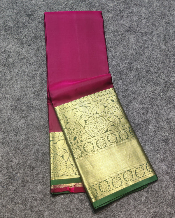 Kanchi pure plain silk Saree - KMP1572