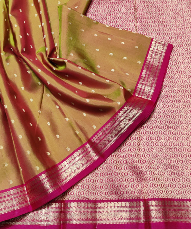 Kanchi pattu small border saree - KMP250