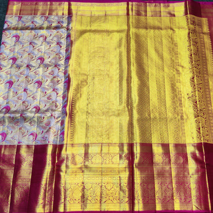 Kanchi Meenakari Brocade Pure handloom Silk Saree - KMP1798