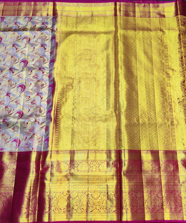 Kanchi Meenakari Brocade Pure handloom Silk Saree - KMP1798