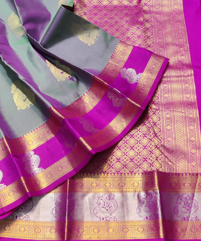 Kanchi Kuttu Vintage Handloom Pattu Saree - KMP3041