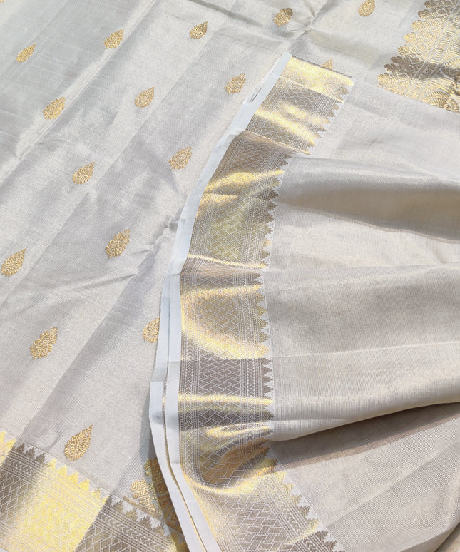 Kanchi Pure Handloom Tissue Silk Saree-KMP117