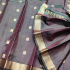Kanchi pattu small border saree - KMP276