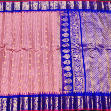Gadwal Pure silk check Saree - GPS188