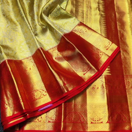 Kanchi Pattu Golden zari Bridal saree - KMP3036