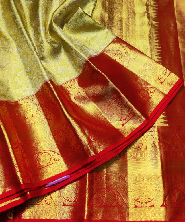 Kanchi Pattu Golden zari Bridal saree - KMP3036