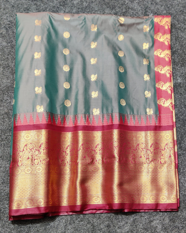 Gadwal Semi Silk Saree - GSM11