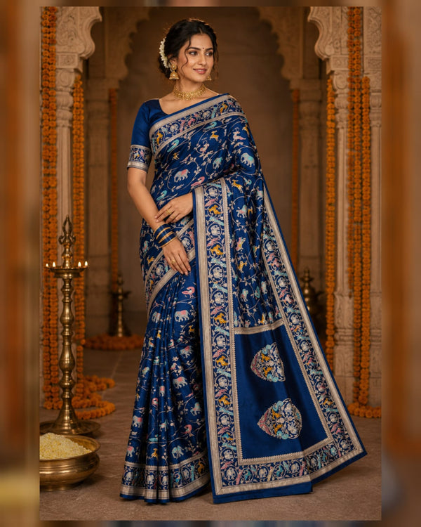 Mashru satin Silk Saree- MS51