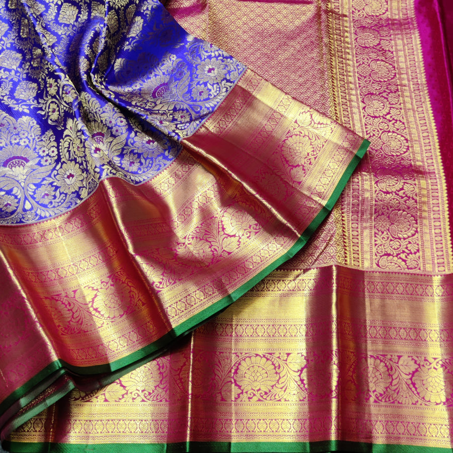 Kanchi Meenakari Brocade Pure handloom Silk Saree - KMP3210