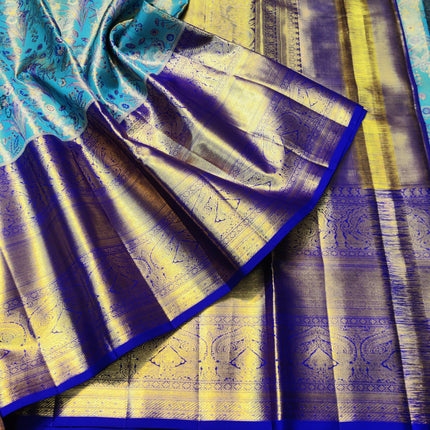 Kanchi Meenakari Brocade Pure handloom Silk Saree - KMP1791