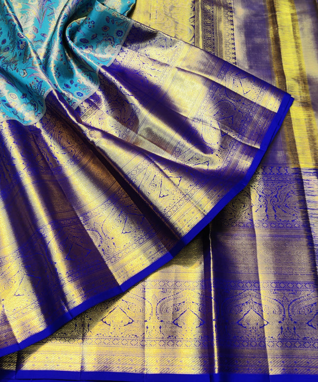Kanchi Meenakari Brocade Pure handloom Silk Saree - KMP1791