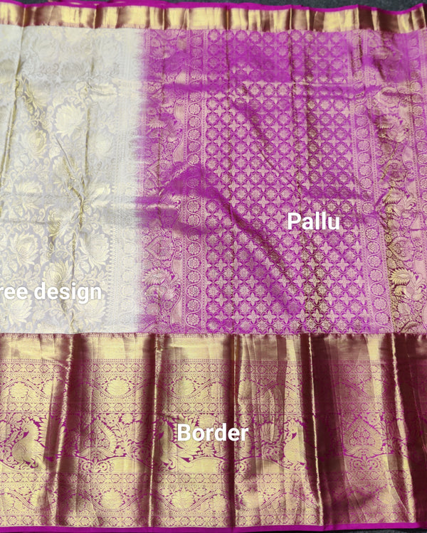 Kanchi pattu half fine bridal wear saree HF06 alternate view