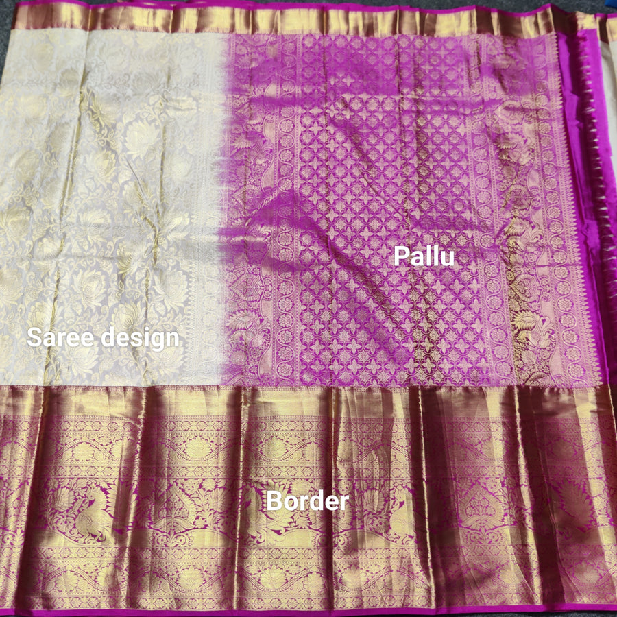 Kanchi pattu half fine bridal wear saree HF06