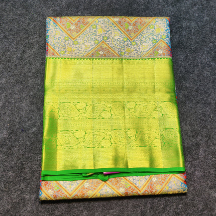 Kanchi Meenakari Brocade Pure handloom Silk Saree - KMP1784