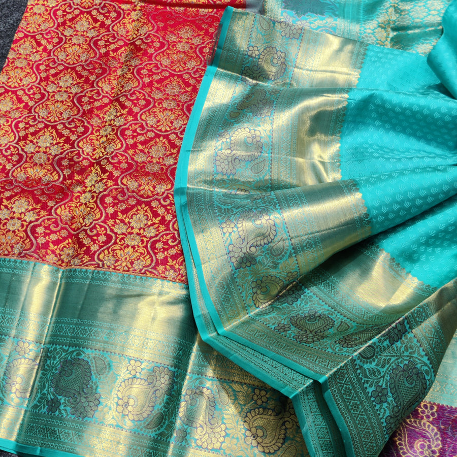 Kanchi Meenakari Brocade Pure handloom Silk Saree - KMP3202