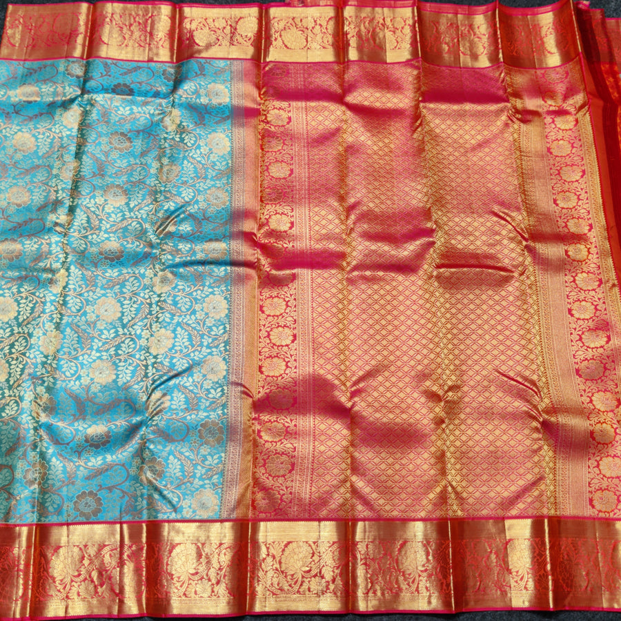 Kanchi Meenakari Brocade Pure handloom Silk Saree - KMP3201