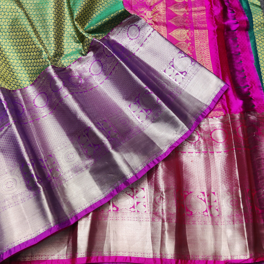 Kanchi pattu half fine bridal wear saree HF10