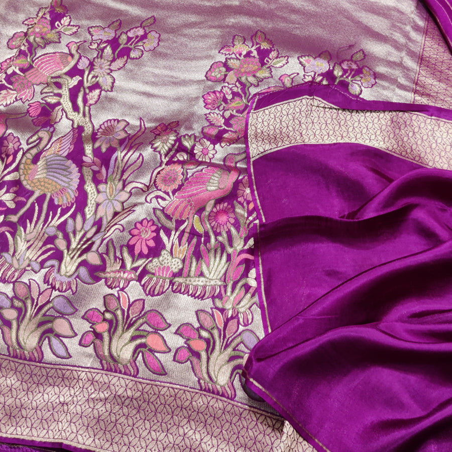 Banaras Tissue Allover Meenakari - BRS35