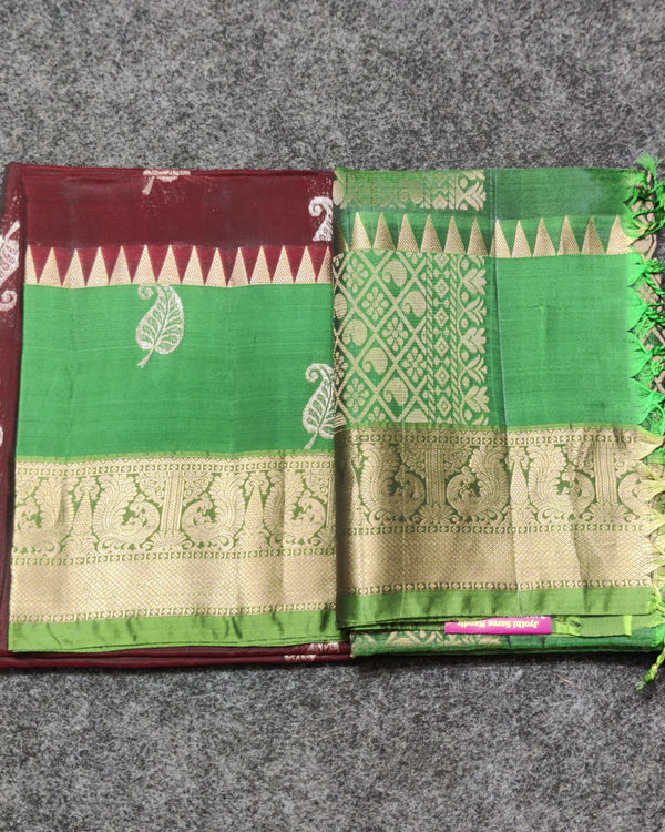 Lightweight pattu Scurt Border Saree - LWP304