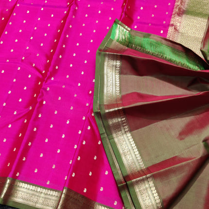 Kanchi pattu small border saree - KMP3137