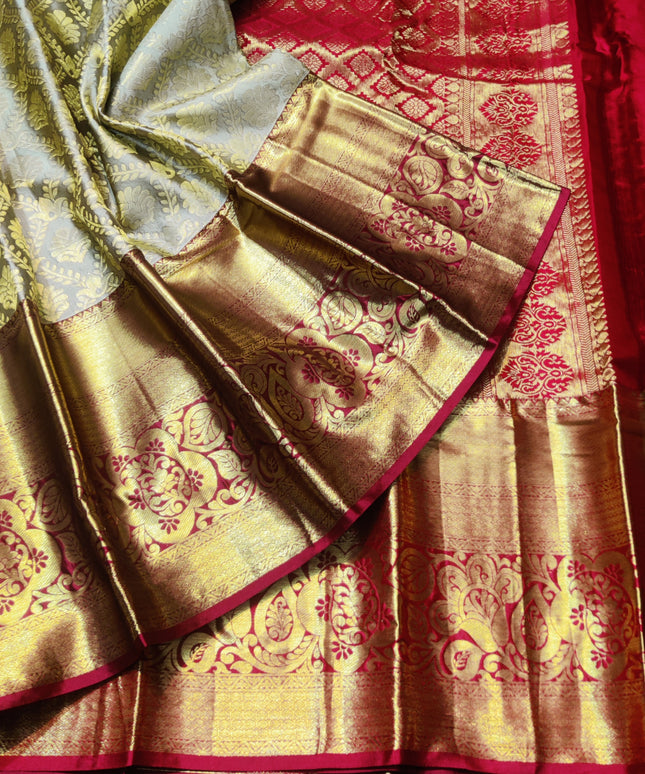 Kanchi pattu half fine bridal wear saree HF35