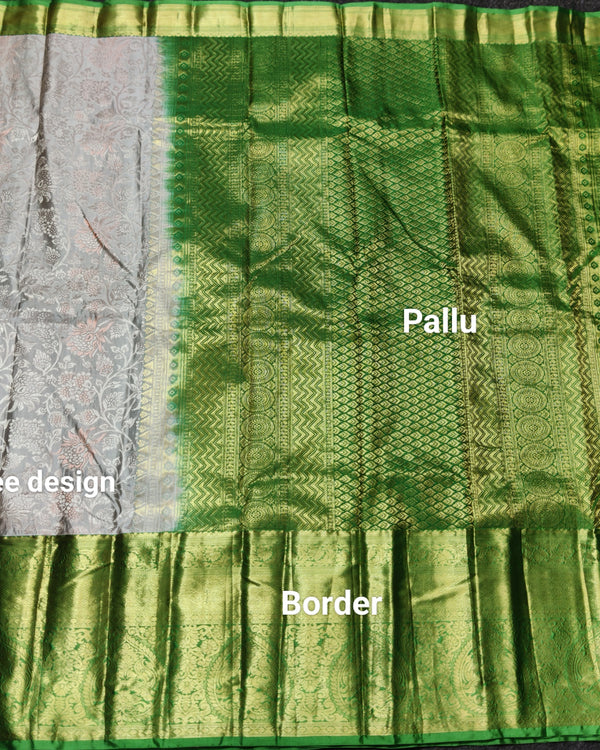 Kanchi pattu half fine bridal wear saree HF03 alternate view