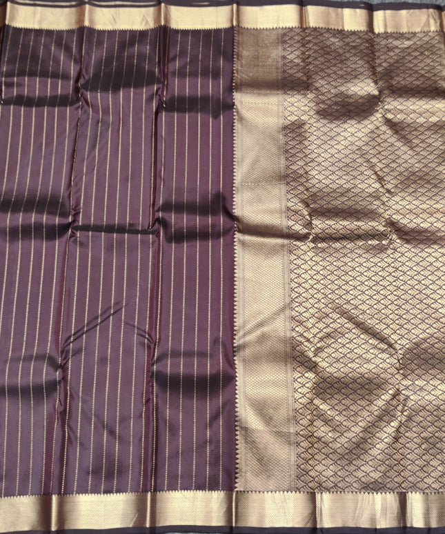 Kanchi pattu small border saree - KMP257