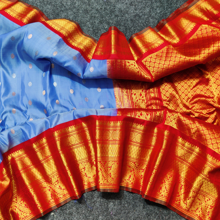 Gadwal pure handloom kuttu silk saree - GPS126