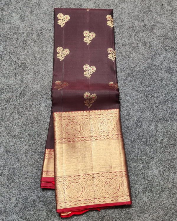 Kanchi Vintage Gap border pattu - KMP252