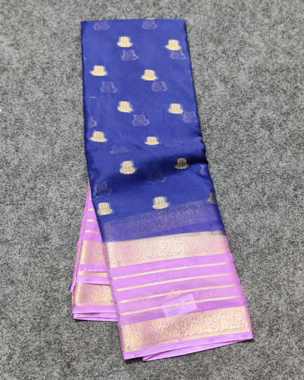 Mysore crepe semi silk saree - M01