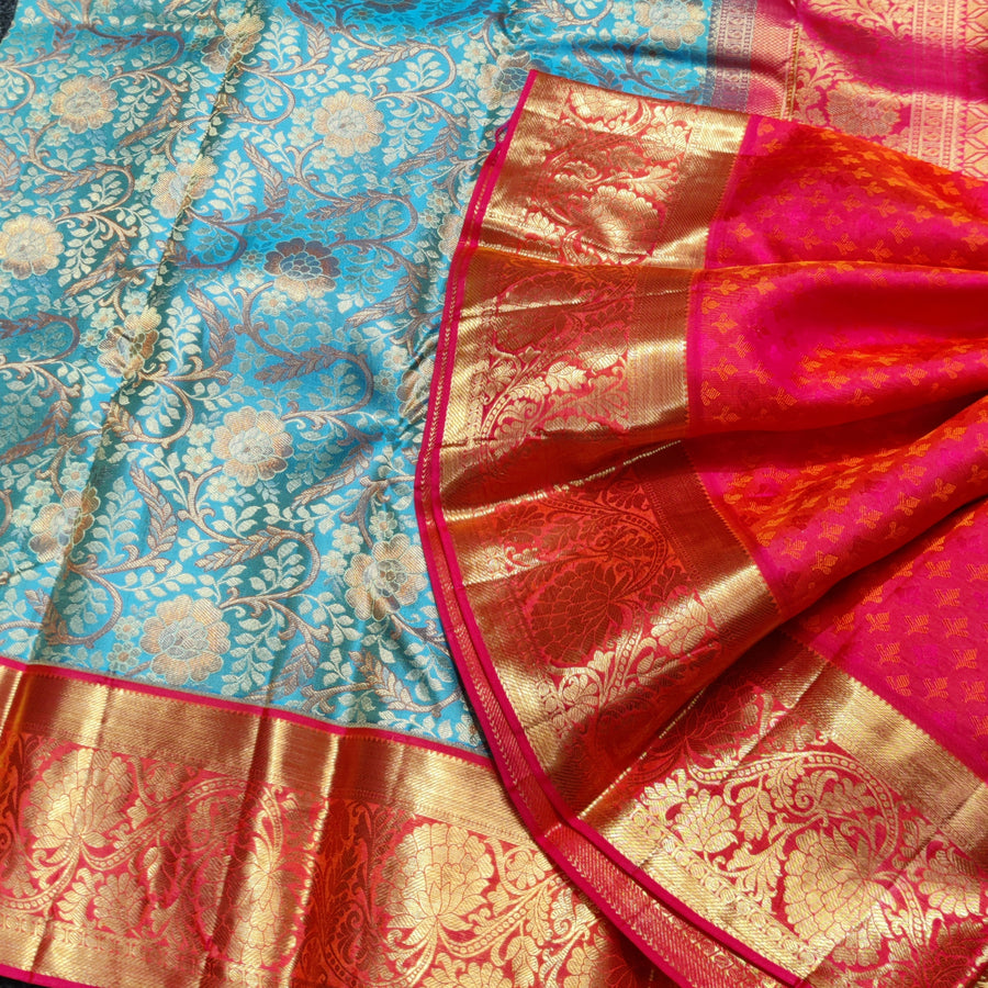 Kanchi Meenakari Brocade Pure handloom Silk Saree - KMP3201