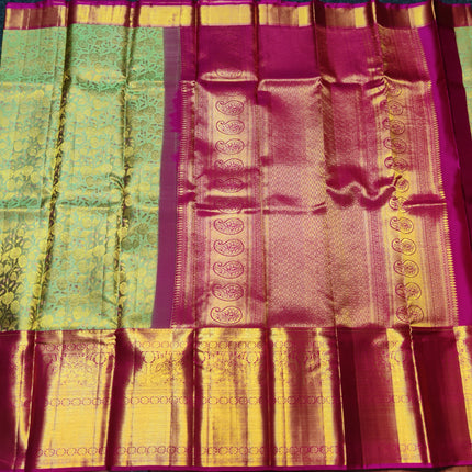 Kanchi Meenakari Brocade Pure handloom Silk Saree - KMP1985