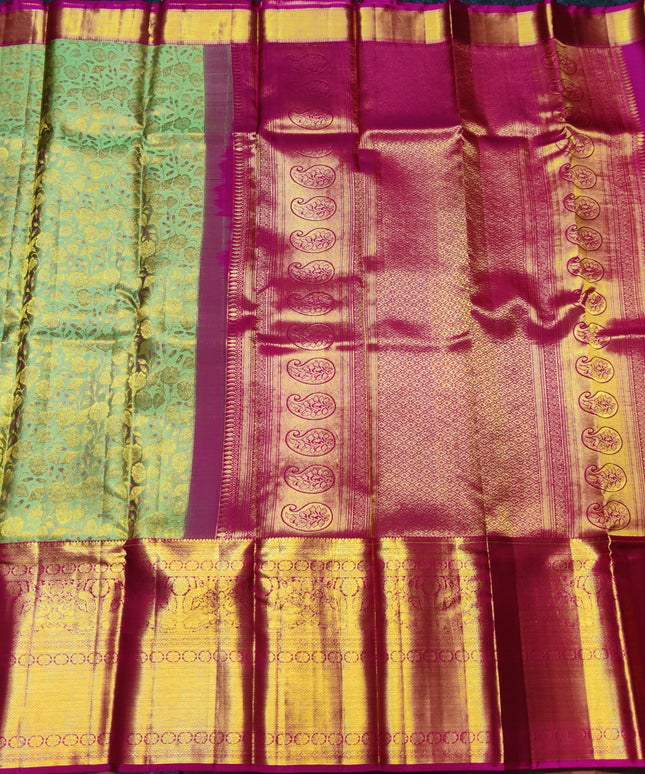 Kanchi Meenakari Brocade Pure handloom Silk Saree - KMP1985