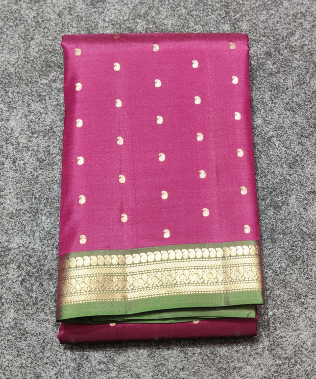 Kanchi pattu small border saree - KMP253