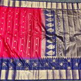 Gadwal Semi Silk Saree with Zari Checks – GSM02 at Jyothi Saree Mandir